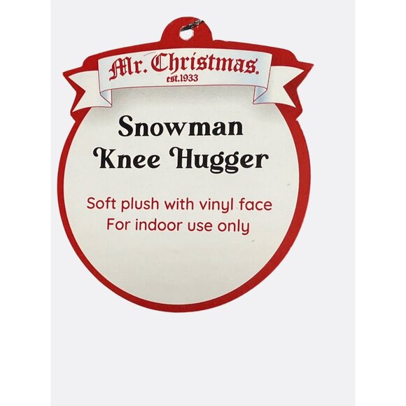 Mr. Christmas Snowman Knee Hugger Soft Plush With Vinyl Face Indoor Use Only - Picture 4 of 10
